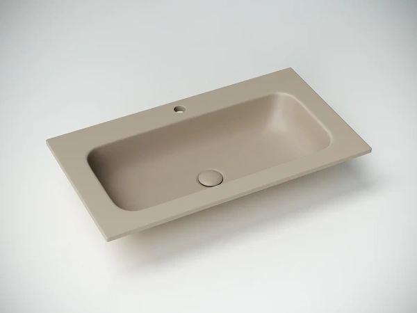 раковина накладная для ванной ceramicanova grace, с отверстием под смеситель, 810*457*137 мм, цвет капучино матовый