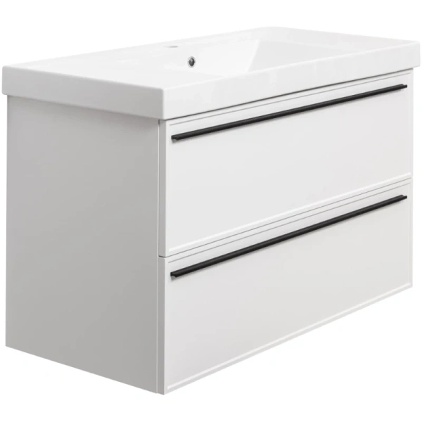 тумба белый матовый 97,6 см la fenice elba twin fnc-01-elb-b-100-2