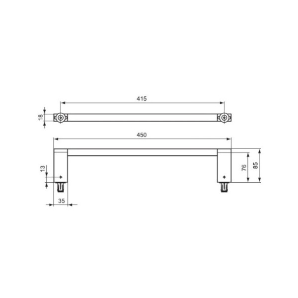 Полотенцедержатель боковой 45 см Ideal Standard Connect E6981AA