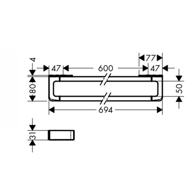Полотенцедержатель 60 см Axor Universal 42832000