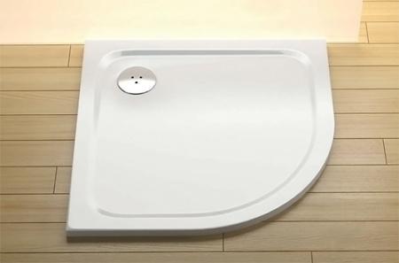 душевой поддон из искусственного камня ravak elipso pro chrome 80×80 xa244401010 белый