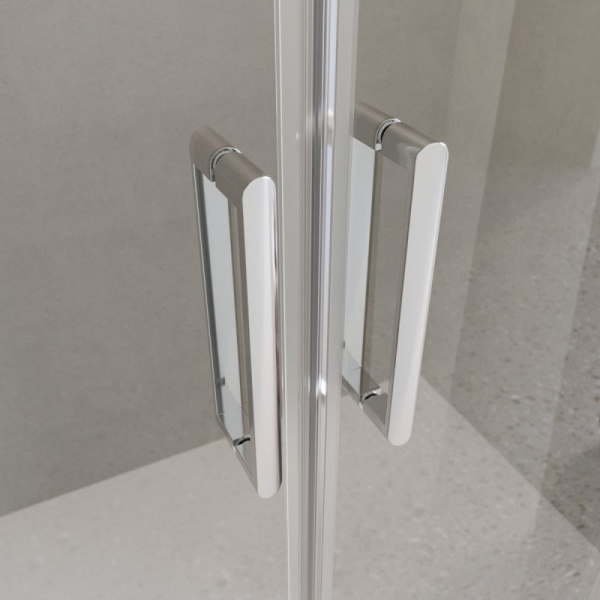 душевая дверь belbagno luce 160 luce-bf-2-160-c-cr профиль хром стекло прозрачное