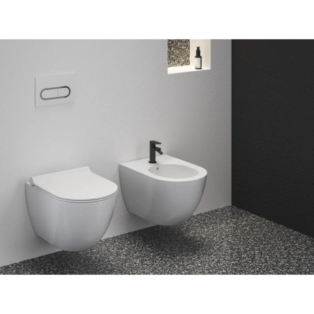 смеситель ravak eleganta x070295 для биде, без донного клапана, черный матовый