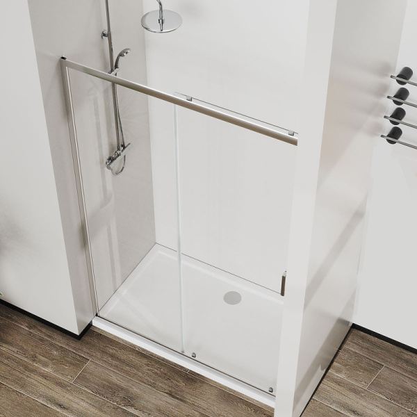 душевая дверь vincea city 150 vds-5ct150cl профиль хром, стекло прозрачное