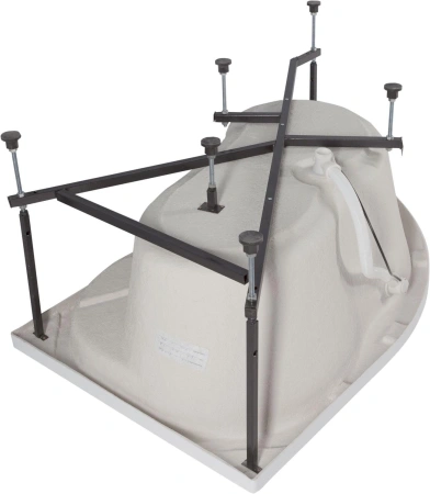 акриловая ванна aquanet graciosa 150x90 r 00205389 с каркасом, цвет белый.