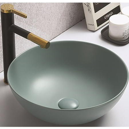Раковина в ванную накладная CeramaLux 41 см 104MLG-6 зеленая