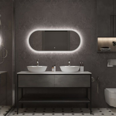 Зеркало 50х120 см Art&Max Bari AM-Bar-500-1200-DS-F-White