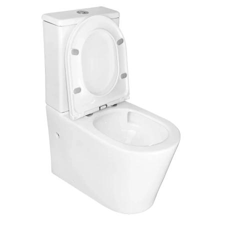унитаз компакт azario conto az-t005br напольный, безободковый, слив "торнадо", с бачком и сиденьем микролифт, 63х36х82 см, белый