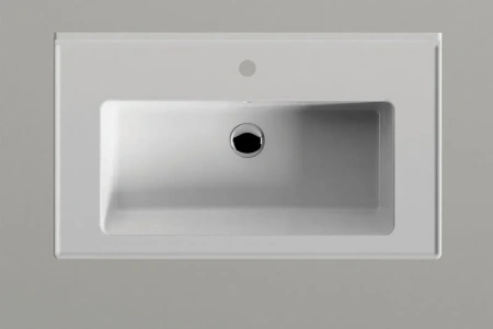 раковина bien neptun nplk08001fd1w3000 мебельная, 80x46.5x19 см, белая