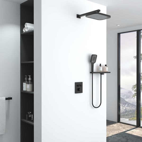 душевая система vincea inspire vsfw-321mt1rmb с термостатом черная матовая