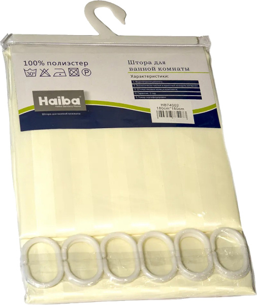 Штора для ванны Haiba HB74002 цвет желтый