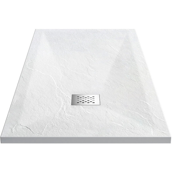 душевой поддон из искусственного камня vincea 90×90 vst-4sr9090w+vsph-d132 белый матовый