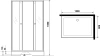 душевой уголок niagara eco 120×80 ng-012-14qt профиль черный, стекло тонированное