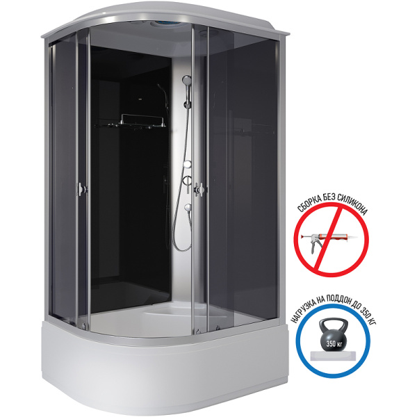 душевая кабина niagara eco 100x80 r e100/80/40r/tn без гидромассажа