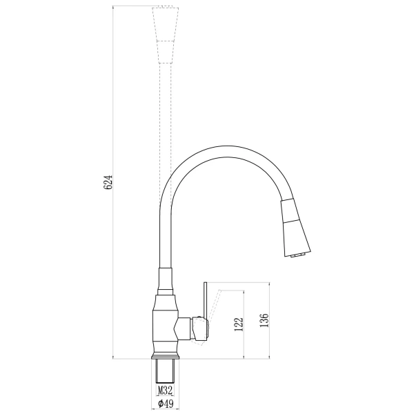 смеситель для кухни savol s-2805am04