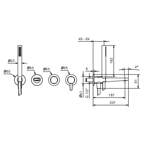 смеситель для ванны встраиваемый fantini lame 24 02 m121b цвет хром