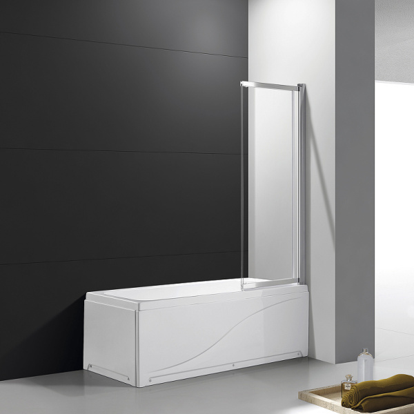 шторка на ванну cezares slider 80 slider-vf-11-80/150-c-cr профиль хром стекло прозрачное