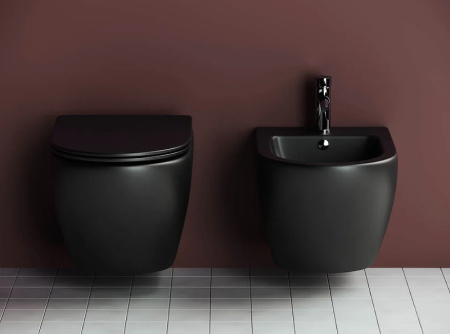 комплект унитаза с инсталляцией ceramicanova metropol cn4002mb_1001b_1000 с сиденьем микролифт и черной матовой клавишей смыва