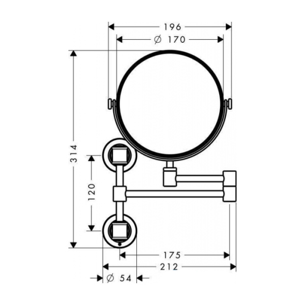 Косметическое зеркало x 1,7 Axor Montreux 42090990