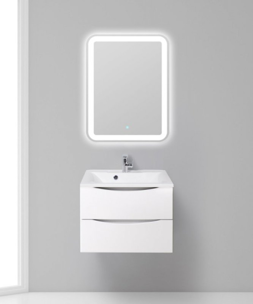 раковина полувстраиваемая belbagno bb650/450-lv-mr-pr белая