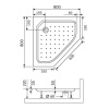 душевой поддон rgw acrylic style-tr 80×80 16180588-11 белый
