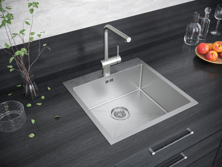 кухонная мойка paulmark kroner 51 pm215151-bs брашированная сталь