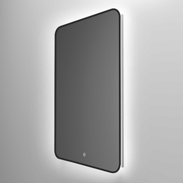 зеркало vincea 60 vlm-3vc600b с подсветкой черное с сенсорным выключателем и диммером