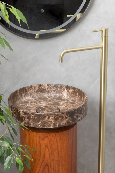 раковина boheme corian 801-ed накладная, ø40 см, emprador