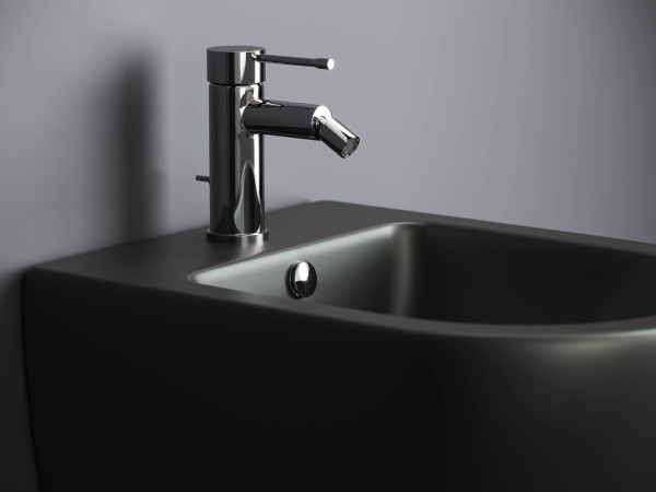 биде ceramicanova metropol cn4003mb подвесное, черное матовое