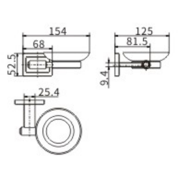 Мыльница CeramaLux Gamma 12304 Хром