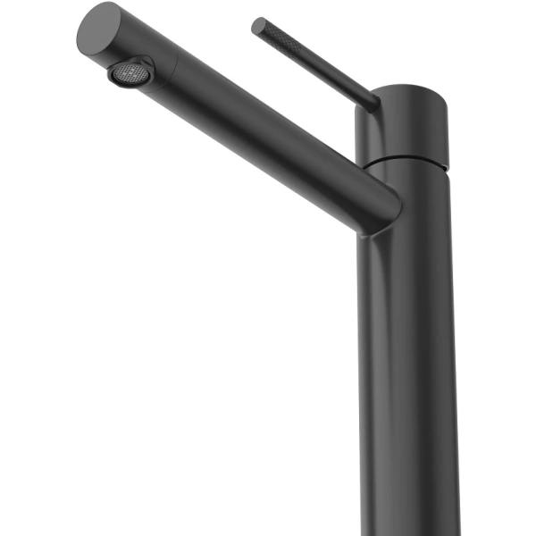 смеситель для раковины cezares relax relax-lc2-nop-w0 без донного клапана, черный матовый