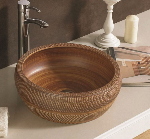 раковина-чаша 42 см ceramalux 42 j2055 коричневая