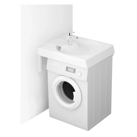 раковина над стиральной машиной paa claro grande kiclagrsif/00 60x75 см, с мыльницей, белая