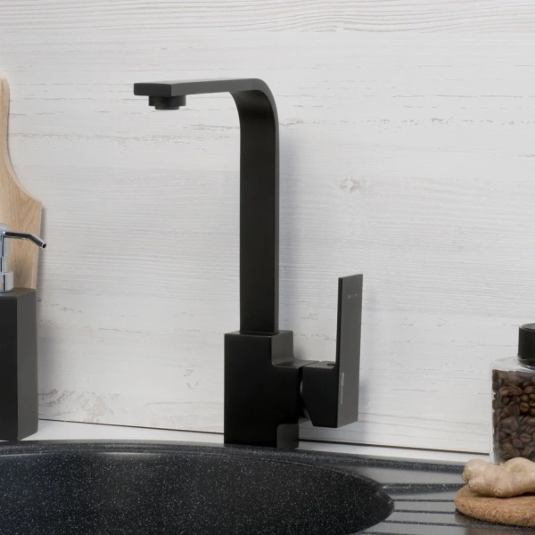 смеситель для кухни wasserkraft abens 2007 черный матовый