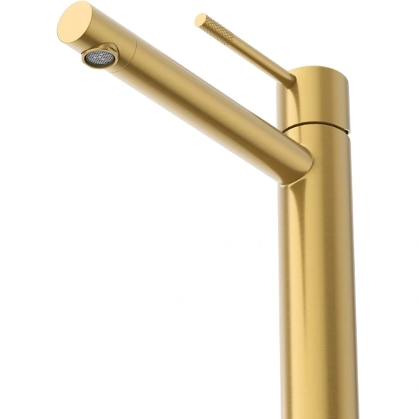 смеситель для раковины cezares relax relax-lc2-boro-w0 без донного клапана, золотой матовый