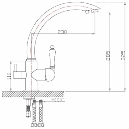 смеситель для кухни с фильтром kaiser vincent 31244-10 + h851p00