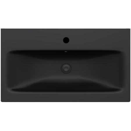 комплект мебели для ванной am.pm gem 75 bk90gn подвесной черный матовый со смесителем для раковины и аксессуарами