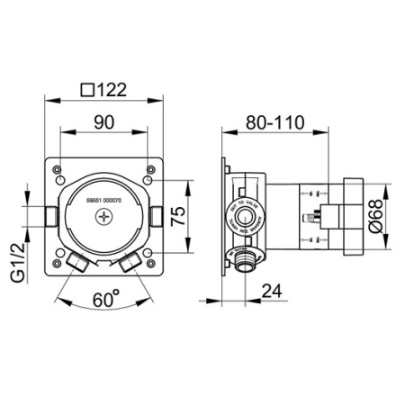душевой набор с термостатом keuco ixmo 59602 010001 хром