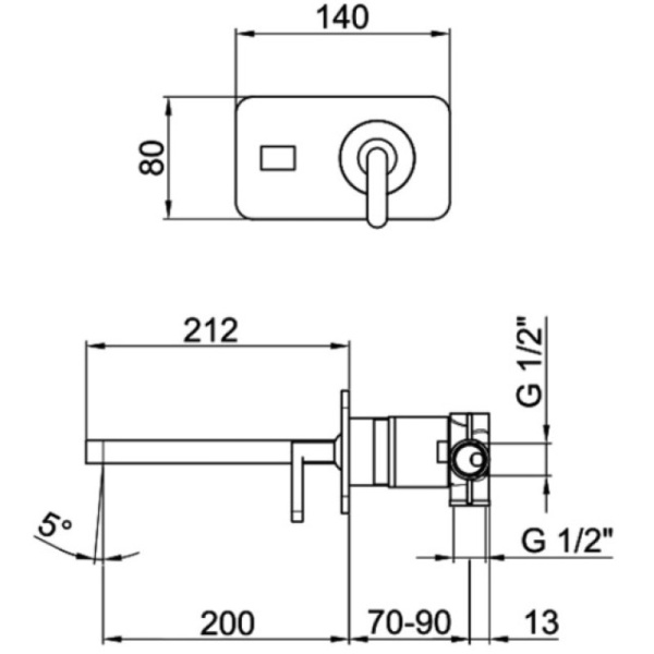 смеситель для раковины без донного клапана webert living lv832506345