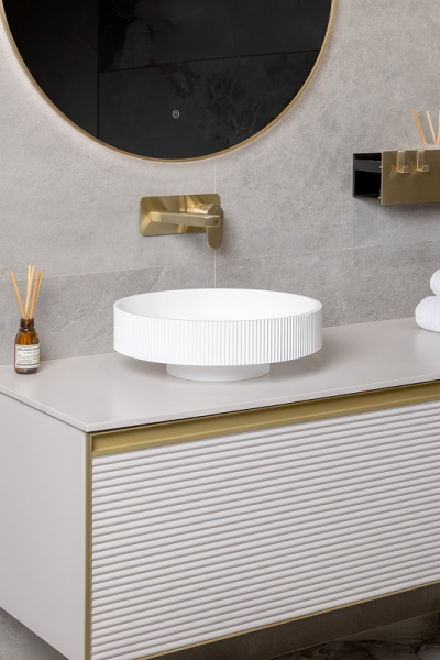 раковина-чаша boheme corian 40 801-r-mw белая матовая
