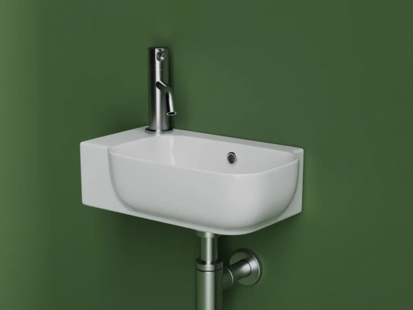 раковина ceramicanova element cn6074r накладная/подвесная, чаша справа, 40.3x24.9 см, белая