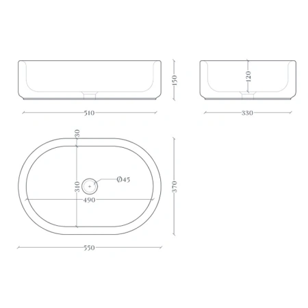 artceram wonder раковина накладная 55х37см., без отв., покр saniglaze, цвет: белый