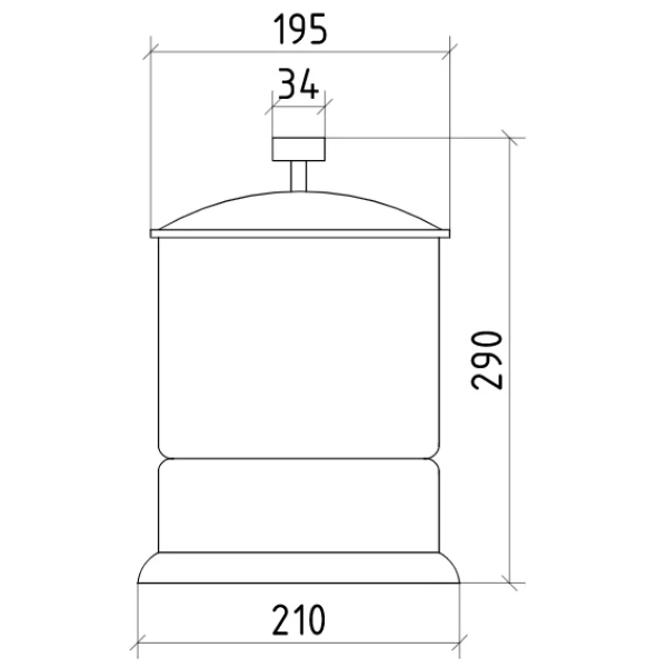 Ведро для мусора Boheme Royal Cristal 10927-BR Бронза