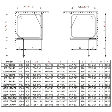 душевой уголок radaway torrenta kdj 100 r×80 прозрачное