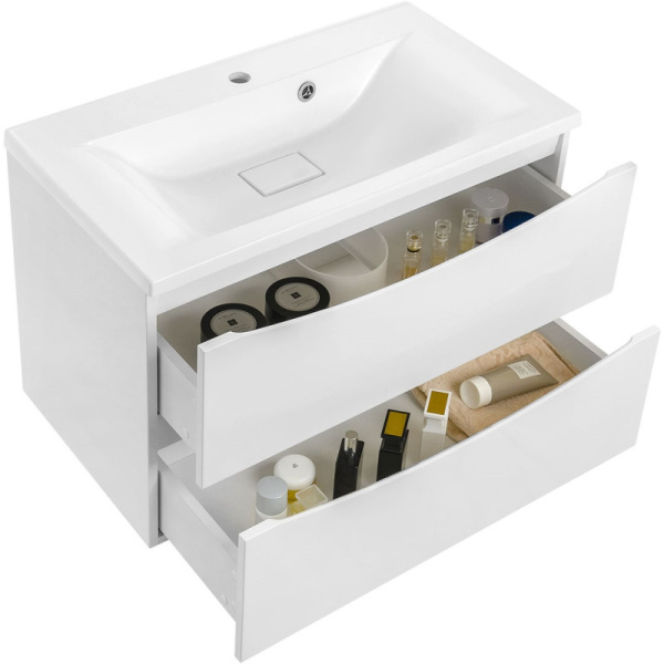 тумба белый глянец 74 см vincea mia vmc-2ma750gw