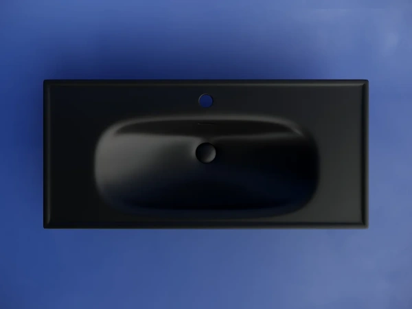 раковина накладная ceramicanova sabo с отверстием под смеситель 100 cn13003mb черный матовый