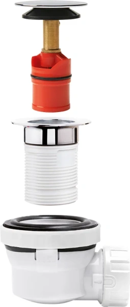 комплект wirquin nano 6.7 30724230 32 мм, с сухим затвором, белый, хром