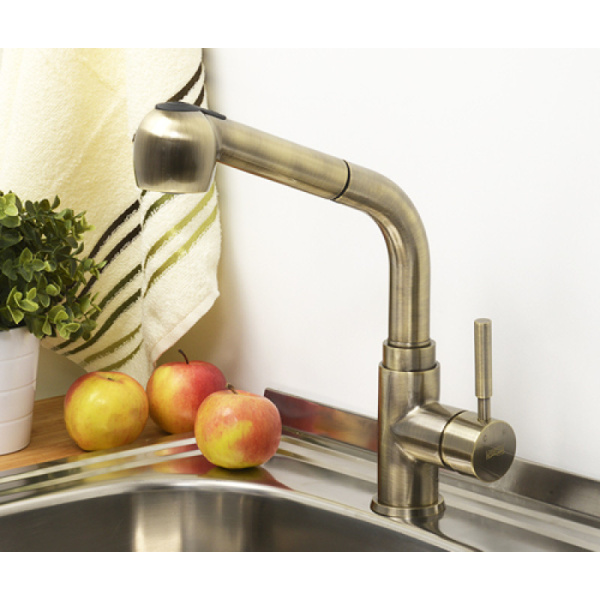 смеситель для кухни wasserkraft a8237 цвет бронза светлая