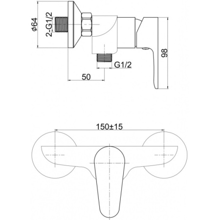 Смеситель для душа Cersanit Cersania A63032