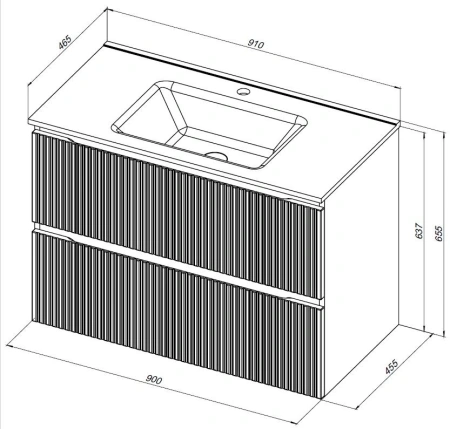 тумба под раковину aquanet джейн (flat) 90 подвесной, мисти грин, 00335435
